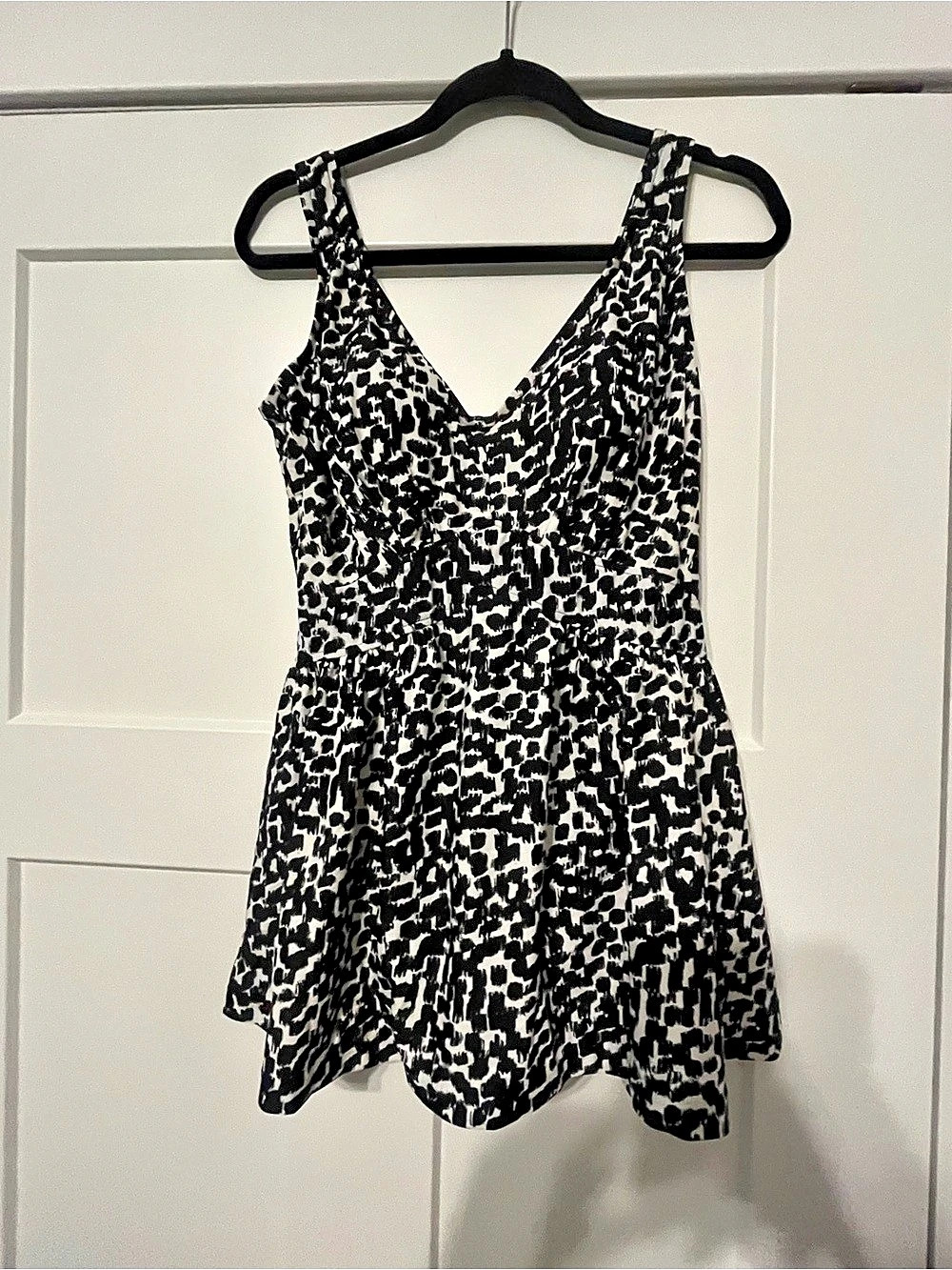 Maxine of Hollywood 16W 16 W Animal Print Swimsuit Bathing suit Dress Black & Wh